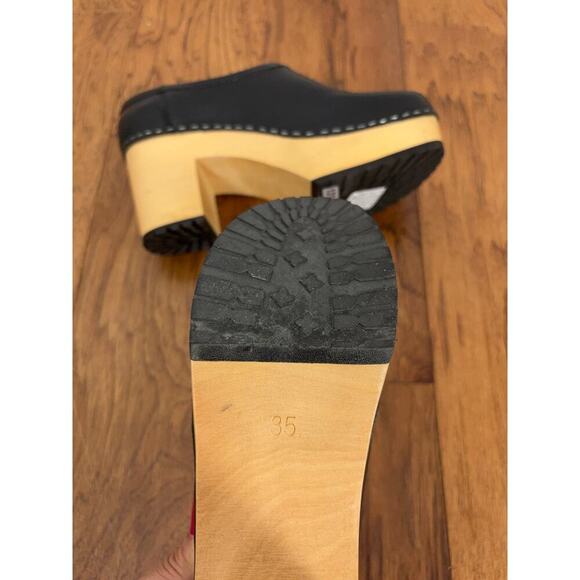 B45 Swedish Hasbeens Bettan Clogs EU 35 US 5 Scandi Cottagecore Indie Sleaze - Picture 11 of 12